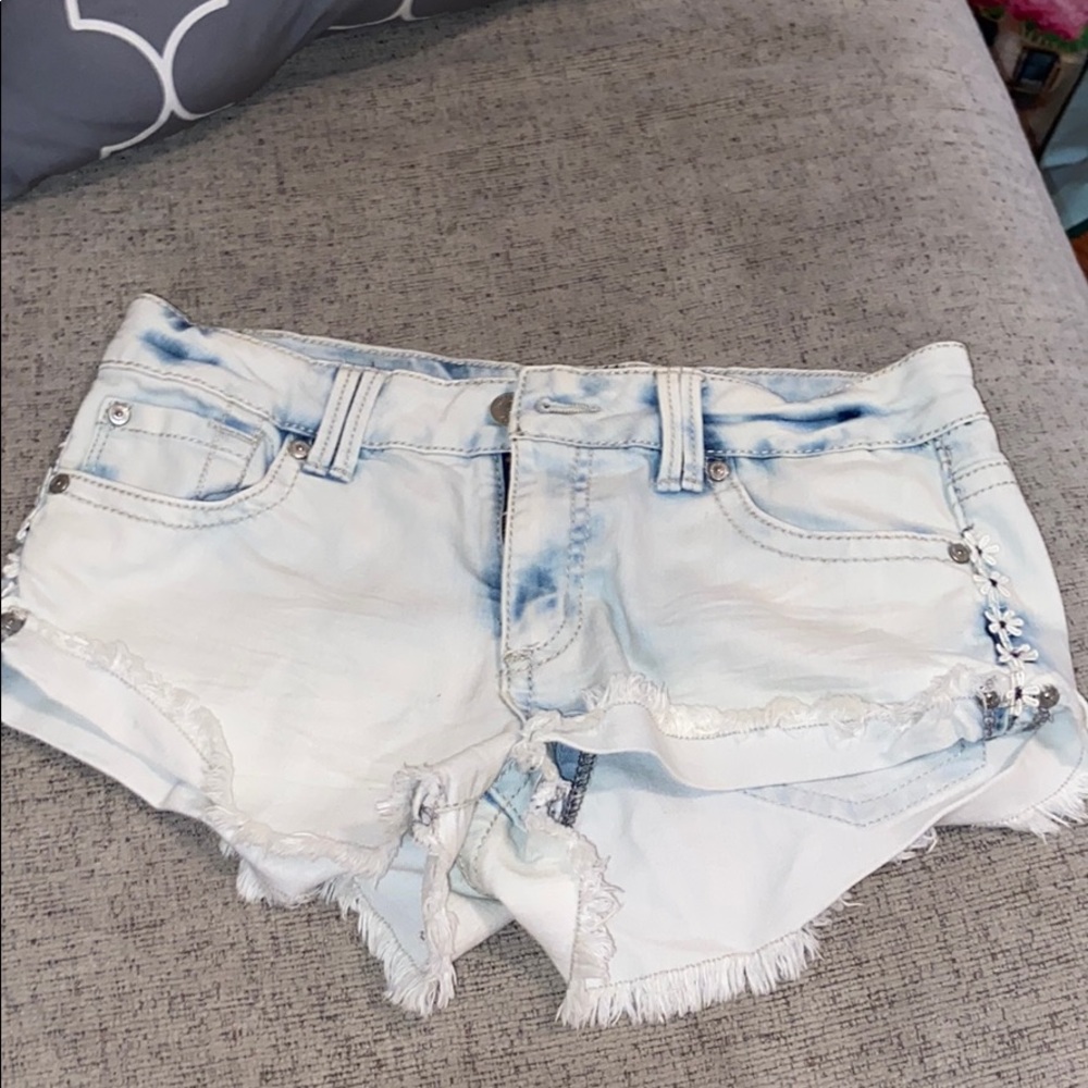 Light denim shorts